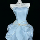 Mini robe de soirée en satin, sans bretelles, sans manches, ligne a, simple, C899