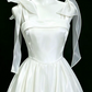 Enchanting Spaghetti Straps Prom Dress White Satin A-Line Evening Dress C9894