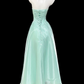 Robe de bal de princesse bustier à volants en satin long, robe de soirée C8117