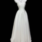 Robe de bal de princesse bustier à volants en satin long, robe de soirée C8117