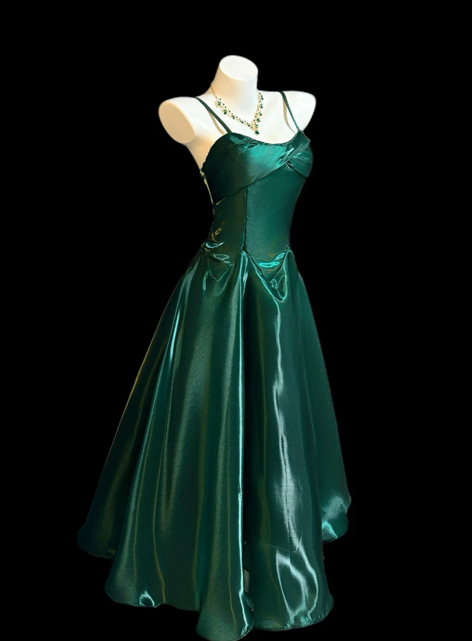 Robe de bal de princesse bustier à volants en satin long, robe de soirée C8117