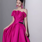 Robes de bal longues en satin sans bretelles simples ligne A C98
