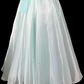 Robe de bal de princesse bustier à volants en satin long, robe de soirée C8117