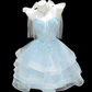 Glam Spaghetti Straps Homecoming Dress Blue Sequins Tulle A-Line Birthday Dress C9912