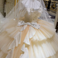 Robe de bal de princesse bustier à volants en satin long, robe de soirée C8117