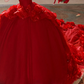 Robe de bal de princesse bustier à volants en satin long, robe de soirée C8117