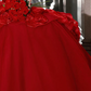 Robe de bal de princesse bustier à volants en satin long, robe de soirée C8117