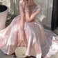 Robe de bal de princesse bustier à volants en satin long, robe de soirée C8117
