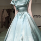 Robe de bal de princesse bustier à volants en satin long, robe de soirée C8117