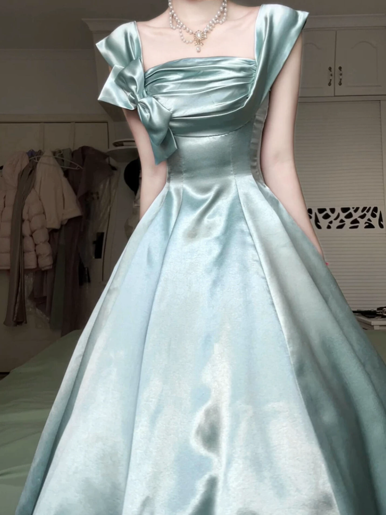 Robe de bal de princesse bustier à volants en satin long, robe de soirée C8117