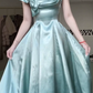 Robe de bal de princesse bustier à volants en satin long, robe de soirée C8117