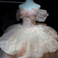 Robe de bal de princesse bustier à volants en satin long, robe de soirée C8117