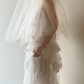 Robe de bal de princesse bustier à volants en satin long, robe de soirée C8117