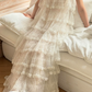 Robe de bal de princesse bustier à volants en satin long, robe de soirée C8117