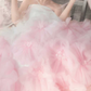 Robe de bal de princesse bustier à volants en satin long, robe de soirée C8117