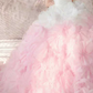 Robe de bal de princesse bustier à volants en satin long, robe de soirée C8117