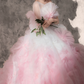 Robe de bal de princesse bustier à volants en satin long, robe de soirée C8117
