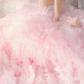 Robe de bal de princesse bustier à volants en satin long, robe de soirée C8117
