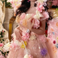 Sweet Off-Shoulder Pink Homecoming Dress Appliques Sequins A-Line Birthday Dress C9933
