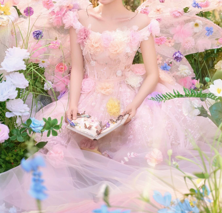 Sweet Off-Shoulder Pink Homecoming Dress Appliques Sequins A-Line Birthday Dress C9933
