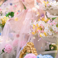 Sweet Off-Shoulder Pink Homecoming Dress Appliques Sequins A-Line Birthday Dress C9933