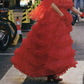 Attractive Off-Shoulder Red Prom Dress Ruffles A-Line Evening Dress C9934