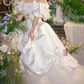 Superbe robe de mariée sirène bustier en satin et tulle, longue et en dentelle, C4563