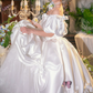Superbe robe de mariée sirène bustier en satin et tulle, longue et en dentelle, C4563