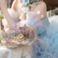 Ethereal Off-Shoulder Blue Homecoming Dress Tulle A-Line Birthday Dress C9940