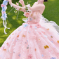 Robe de bal de princesse bustier à volants en satin long, robe de soirée C8117