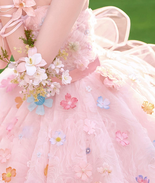 Robe de bal de princesse bustier à volants en satin long, robe de soirée C8117