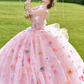 Robe de bal de princesse bustier à volants en satin long, robe de soirée C8117