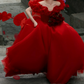 Robe de bal de princesse bustier à volants en satin long, robe de soirée C8117
