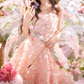 Sleek Strapless Appliques Homecoming Dress Pink Sequins A-Line Birthday Dress C9960