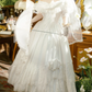 Classical Off-Shoulder Wedding Dresses Bows Short Sleeve Lace A-Line Bridal Dress C9961