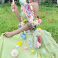 Vibrant Strapless Green Prom Dress Appliques A-Line Evening Dress C9962