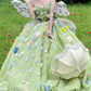 Vibrant Strapless Green Prom Dress Appliques A-Line Evening Dress C9962