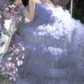 Dreamy Strapless Purple Prom Dress Ruffles Sequins A-Line Evening Dress C9963