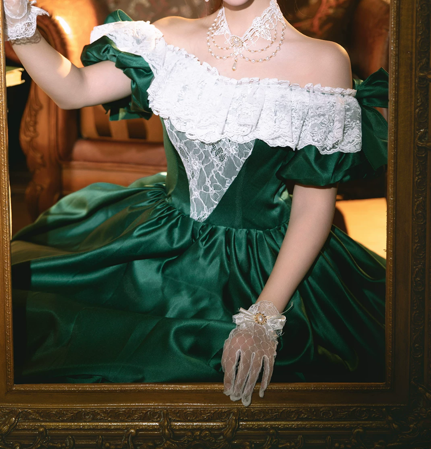 Robe de bal de princesse bustier à volants en satin long, robe de soirée C8117