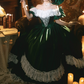 Robe de bal de princesse bustier à volants en satin long, robe de soirée C8117
