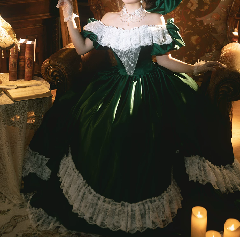 Robe de bal de princesse bustier à volants en satin long, robe de soirée C8117