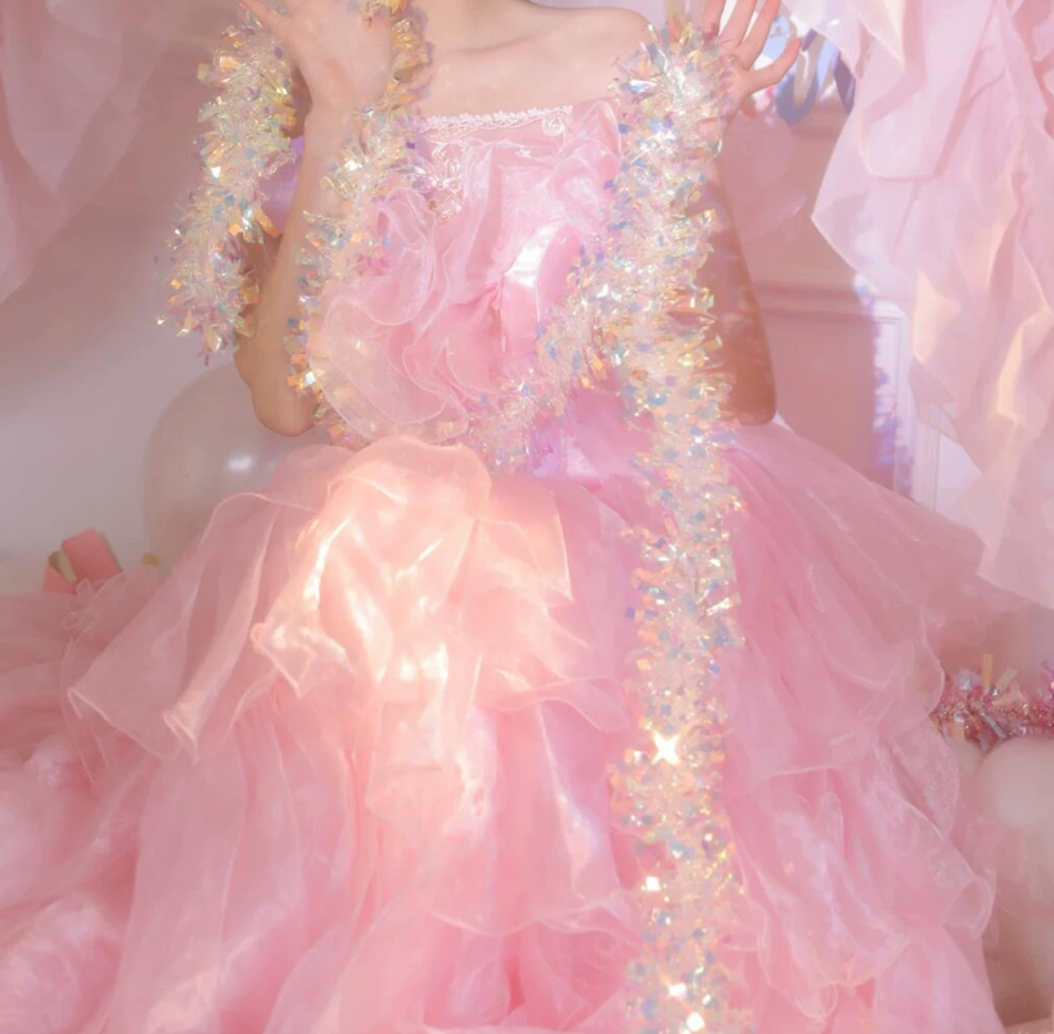 Robe de bal de princesse bustier à volants en satin long, robe de soirée C8117
