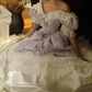 Robe de bal de princesse bustier à volants en satin long, robe de soirée C8117