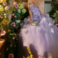 Robe de bal de princesse bustier à volants en satin long, robe de soirée C8117