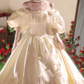 Unique Square Neck Wedding Dresses Satin Lace Short Sleeve A-Line Bridal Dress C9980