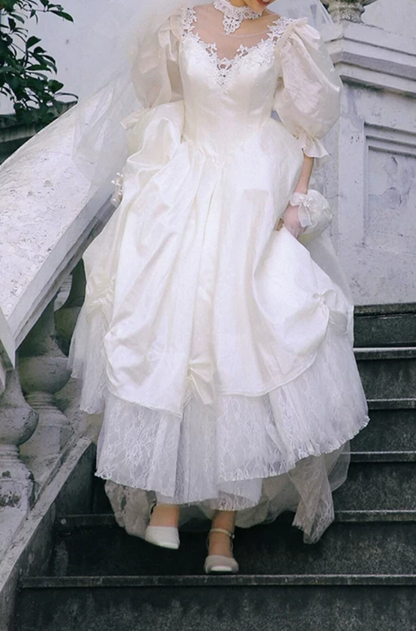 Superbe robe de mariée sirène bustier en satin et tulle, longue et en dentelle, C4563