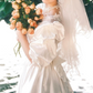 Superbe robe de mariée sirène bustier en satin et tulle, longue et en dentelle, C4563