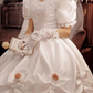Alluring Off-Shoulder Floral Wedding Dresses Satin Appliques A-Line Bridal Dress C9986