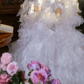 Superbe robe de mariée sirène bustier en satin et tulle, longue et en dentelle, C4563