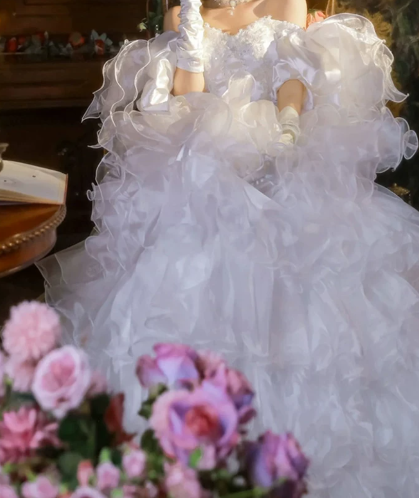 Superbe robe de mariée sirène bustier en satin et tulle, longue et en dentelle, C4563